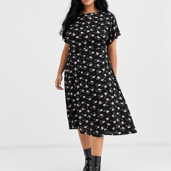 Daisy Street Dresses & Skirts - Daisy Street Curve 18 Floral Tie Back Midi Dress